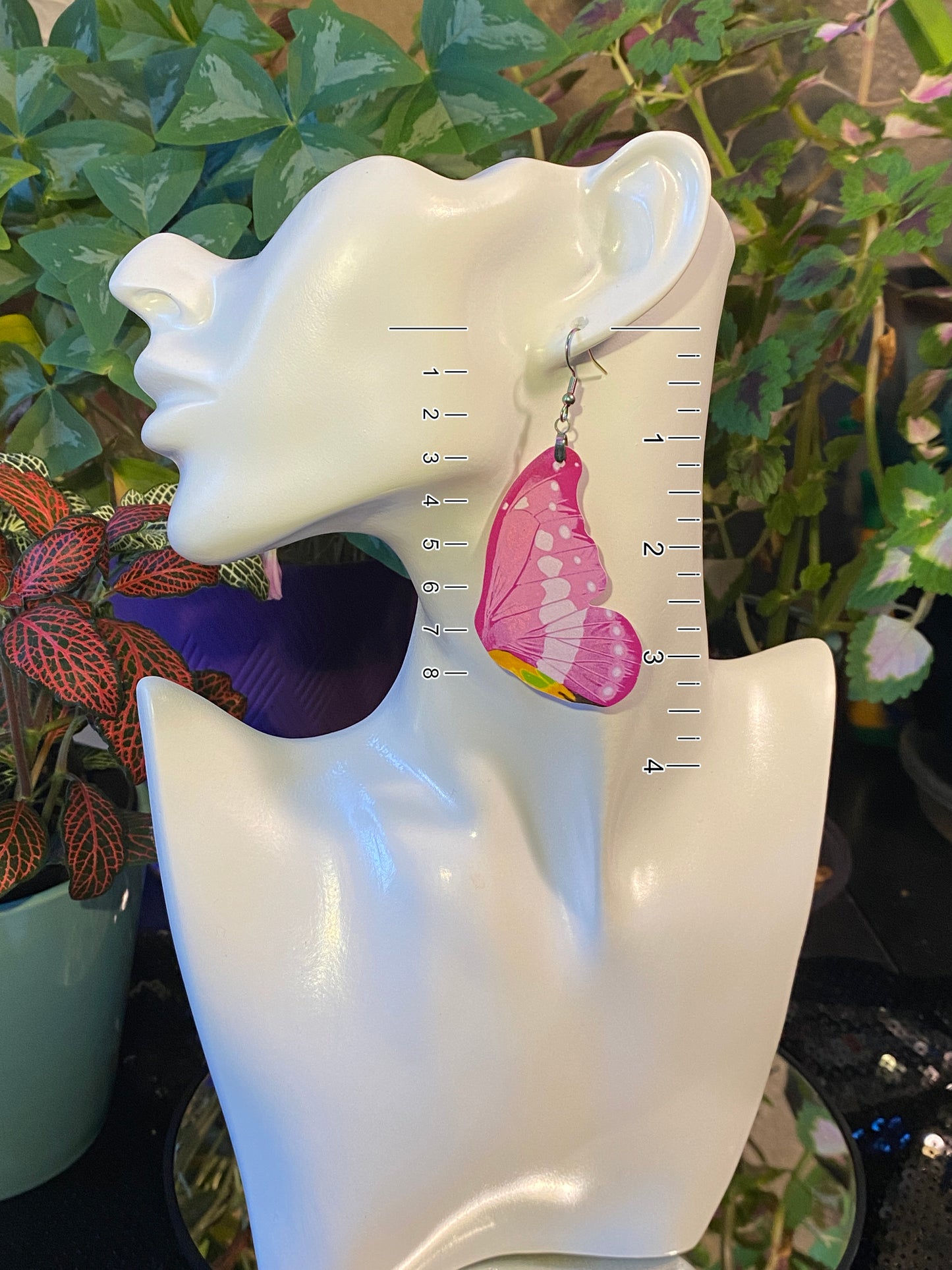 Weidermer's Admiral Butterfly earrings in pink