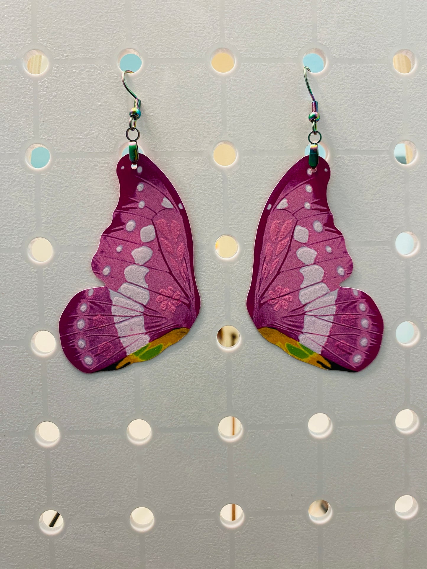 Weidermer's Admiral Butterfly earrings in pink