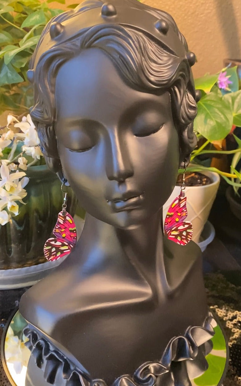 Juno Silverspot butterfly earrings