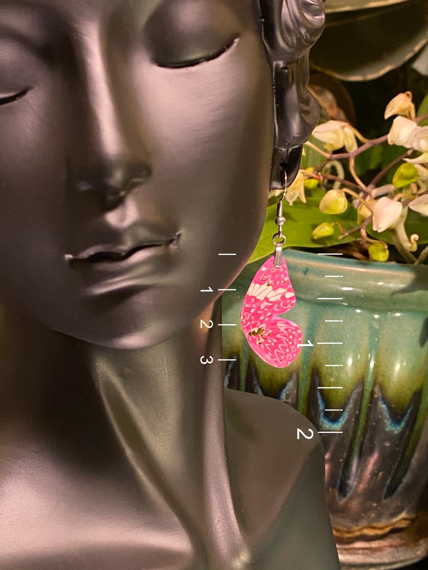 Red Cracker butterfly earrings