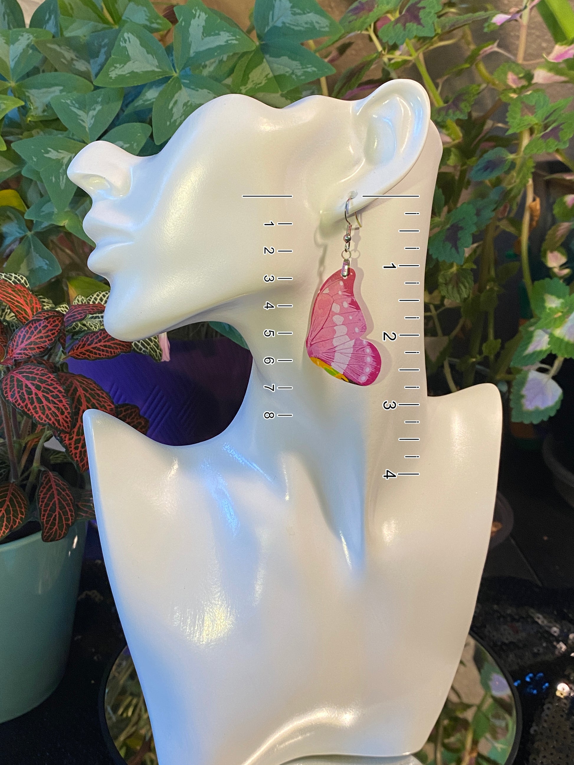 Weidermer's Admiral Butterfly earrings in pink