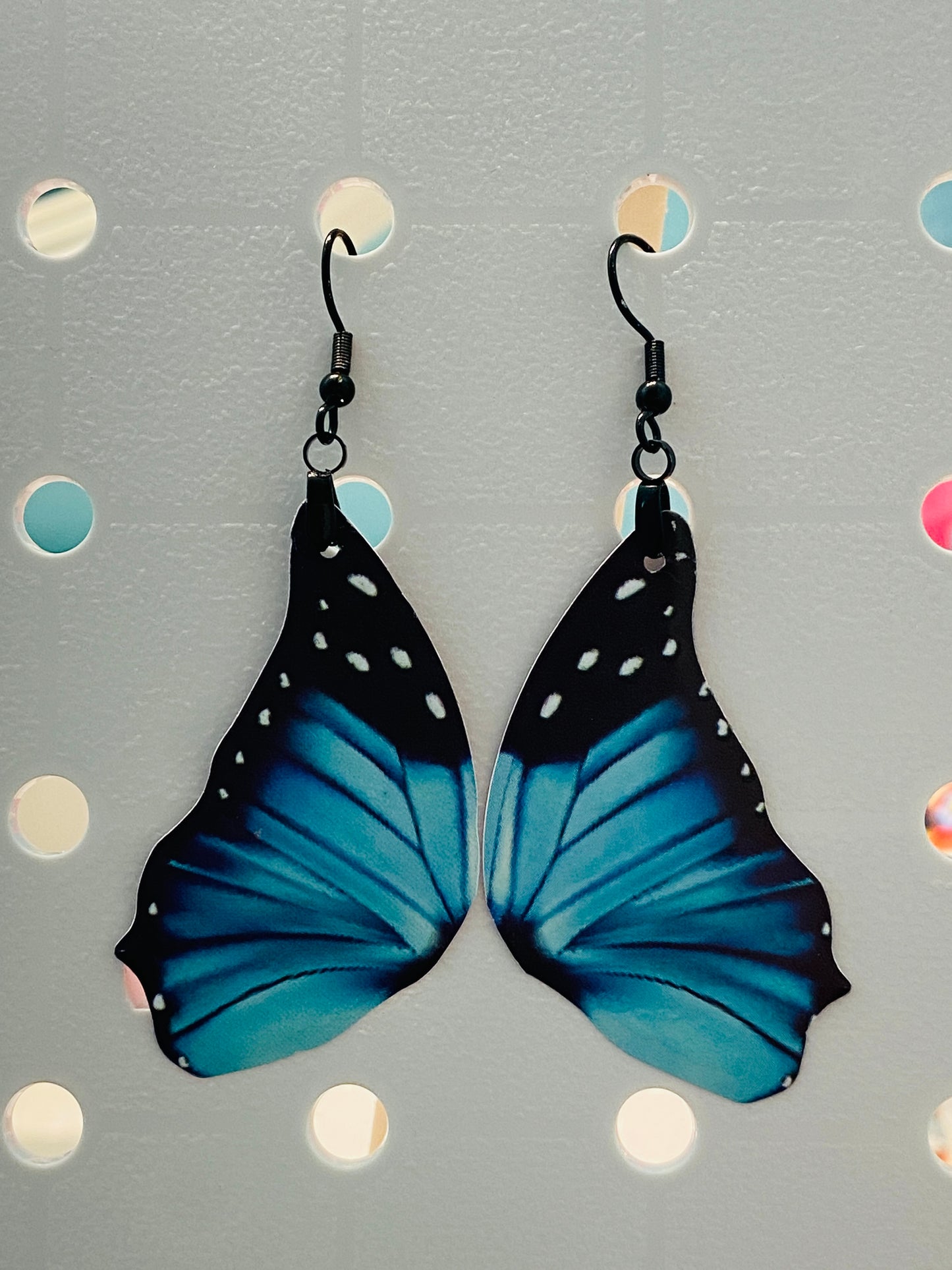 Helemor Blue Morpho butterfly earrings
