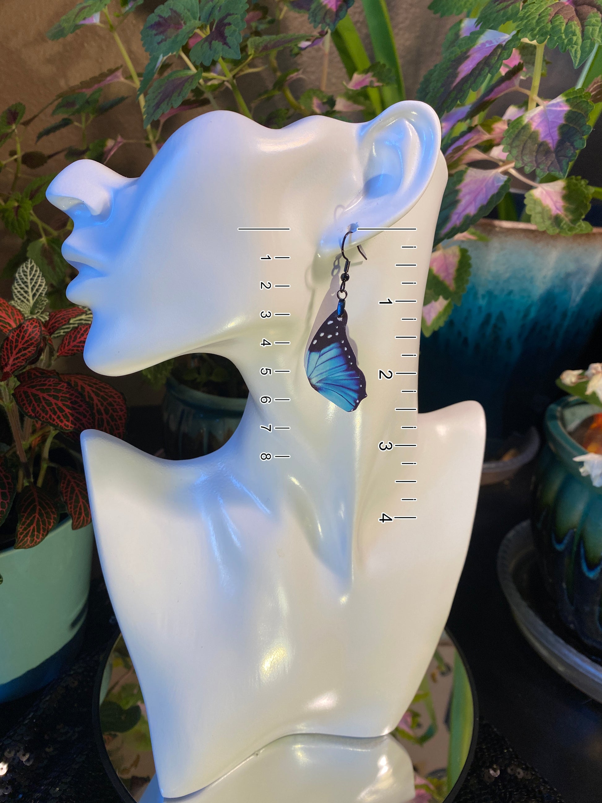 Helemor Blue Morpho butterfly earrings
