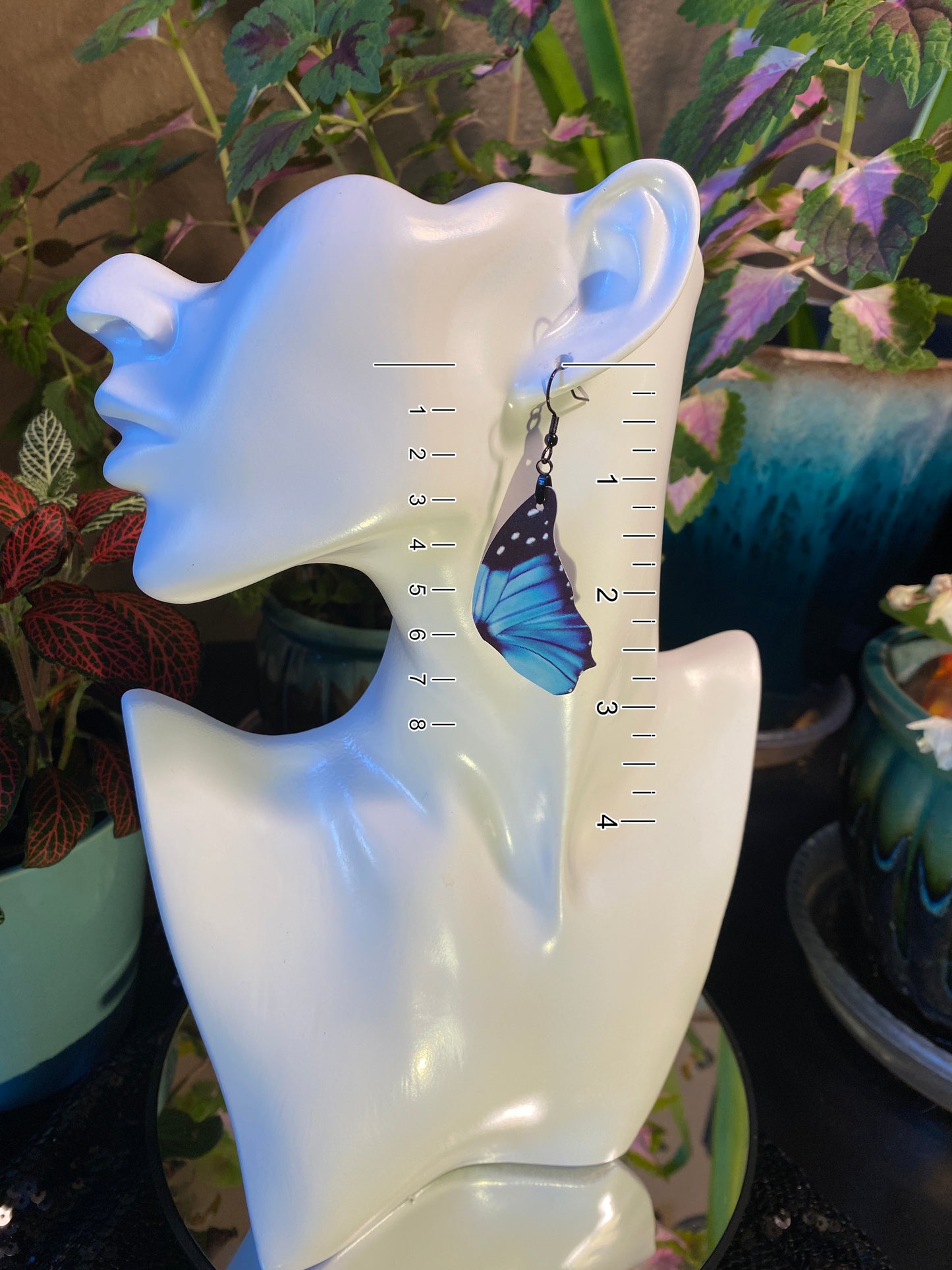 Helemor Blue Morpho butterfly earrings