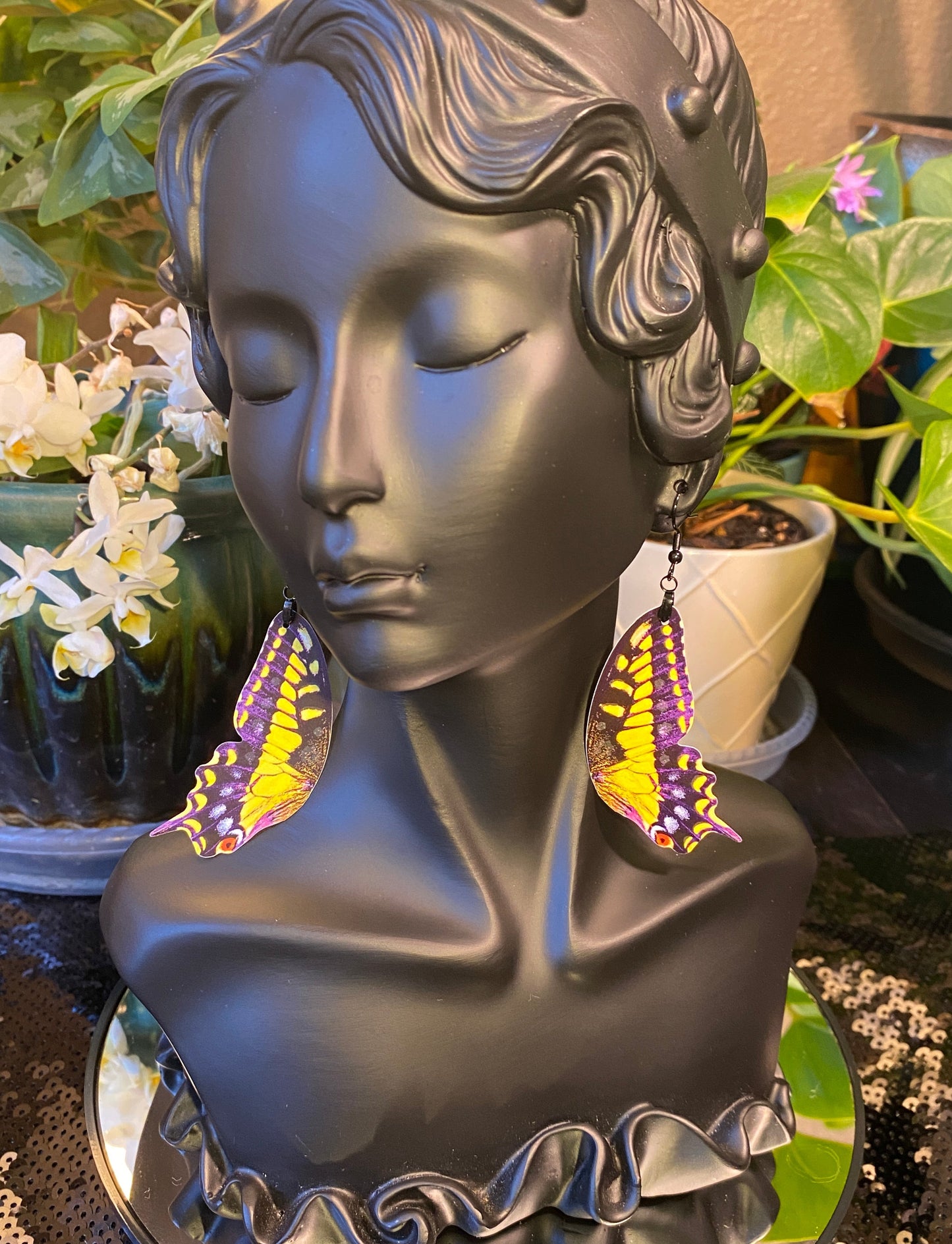 Eastern Tiger Swallowtail butterfly earrings