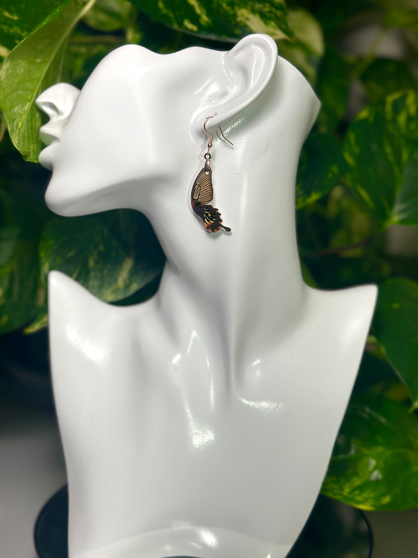 Great Mormon butterfly earrings