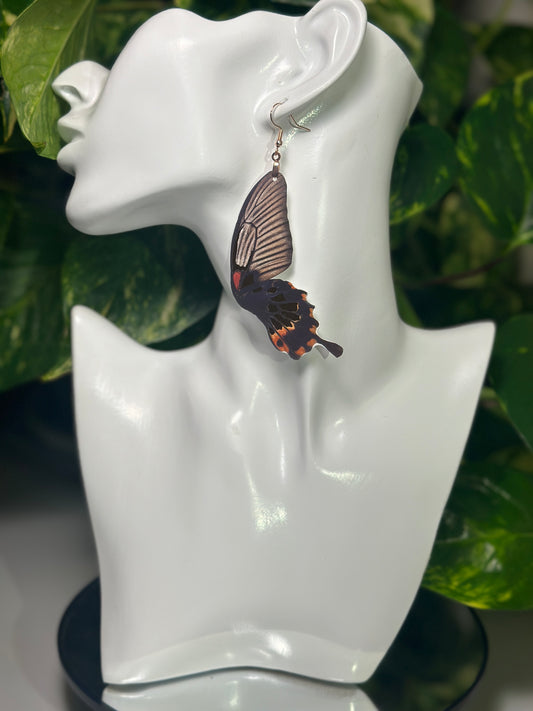 Great Mormon butterfly earrings