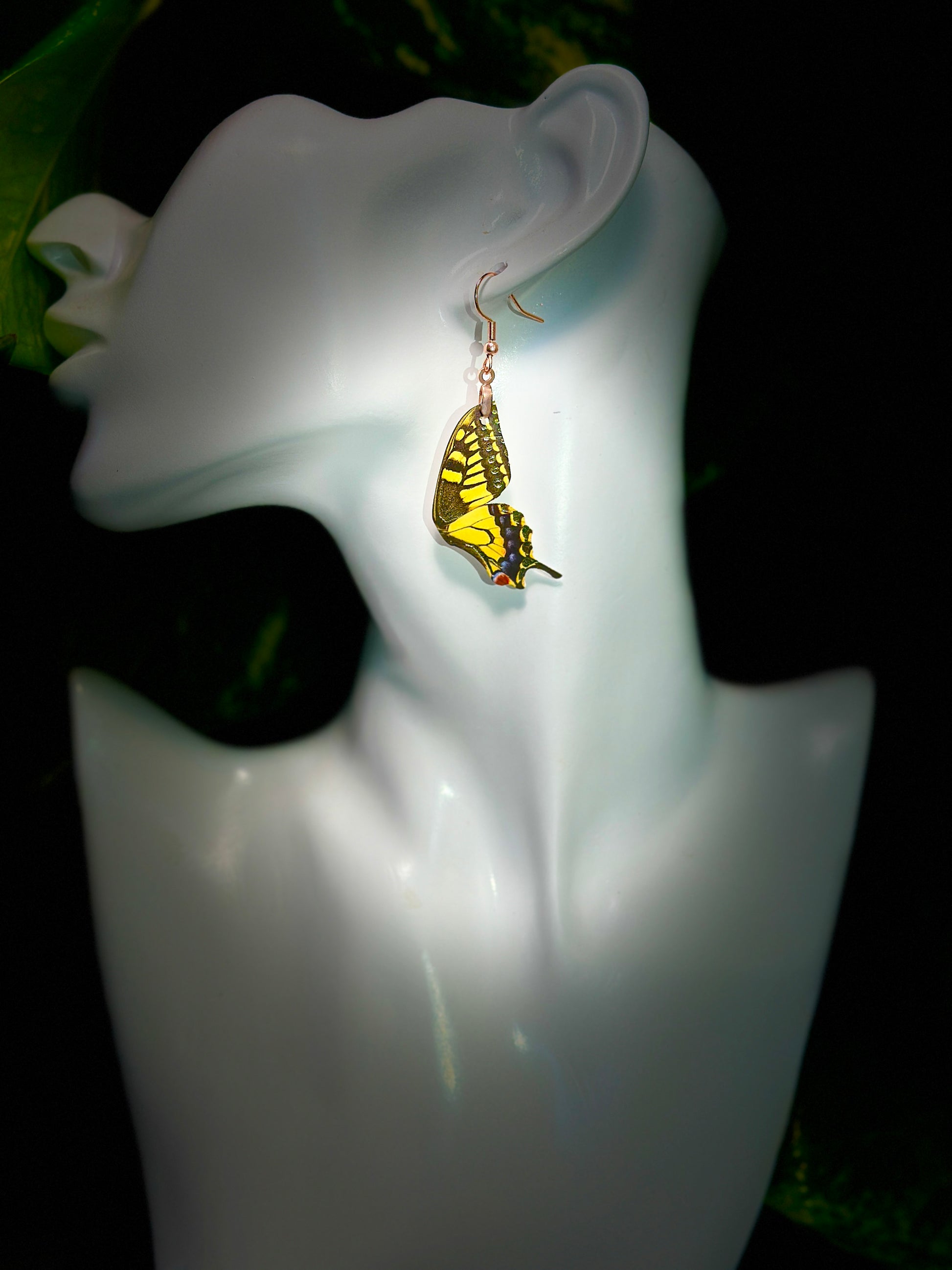 Eastern Tiger Swallowtail butterfly earrings