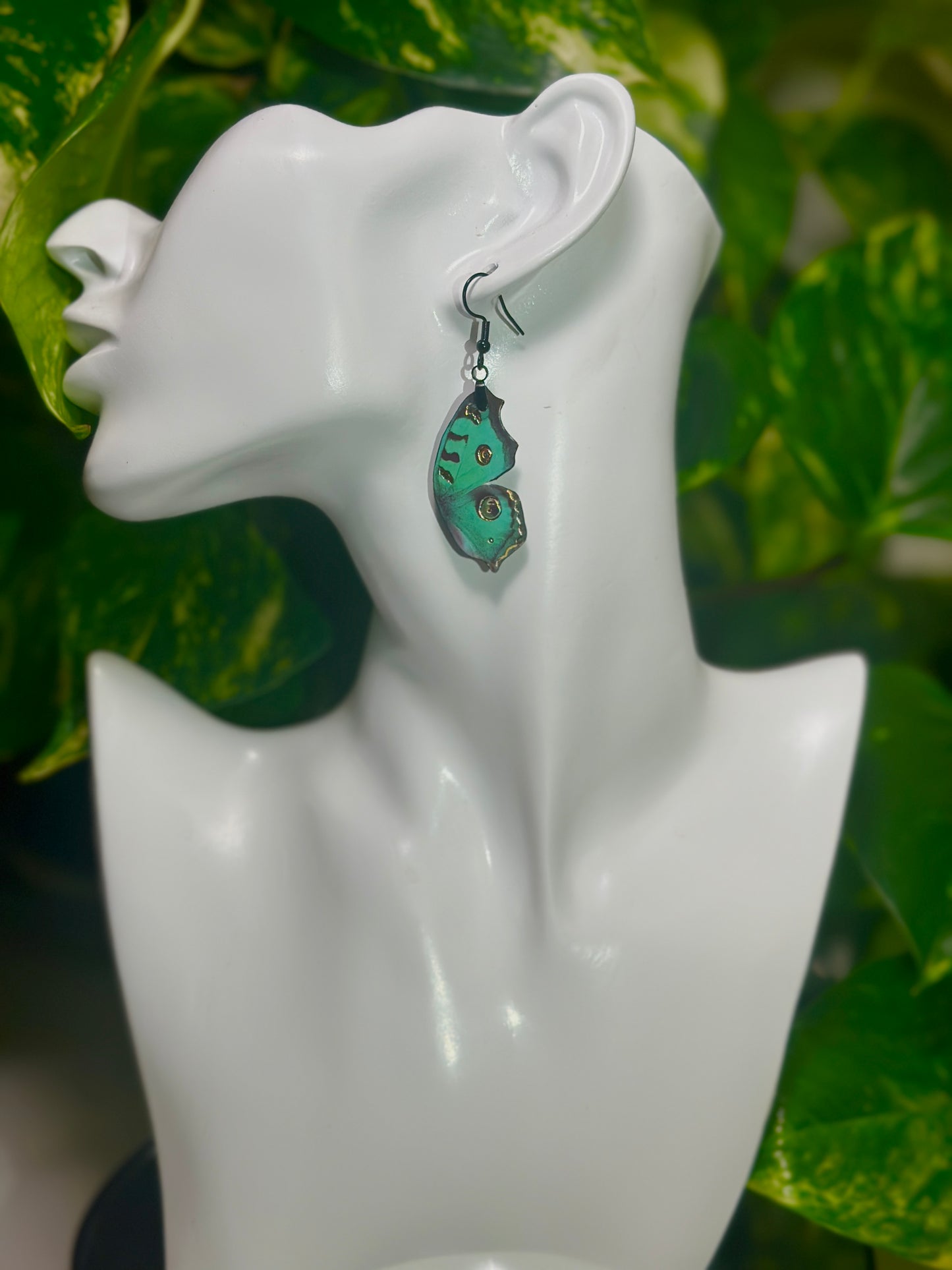 Peacock Pansy earrings