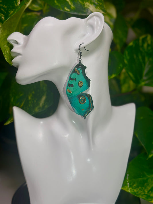 Peacock Pansy earrings