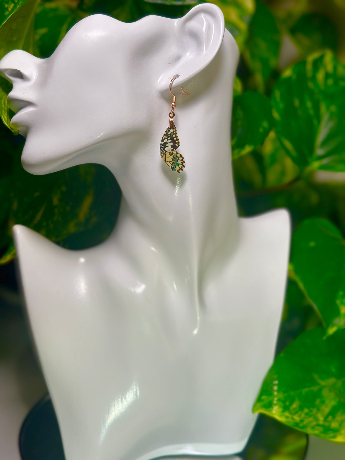 Lime butterfly earrings