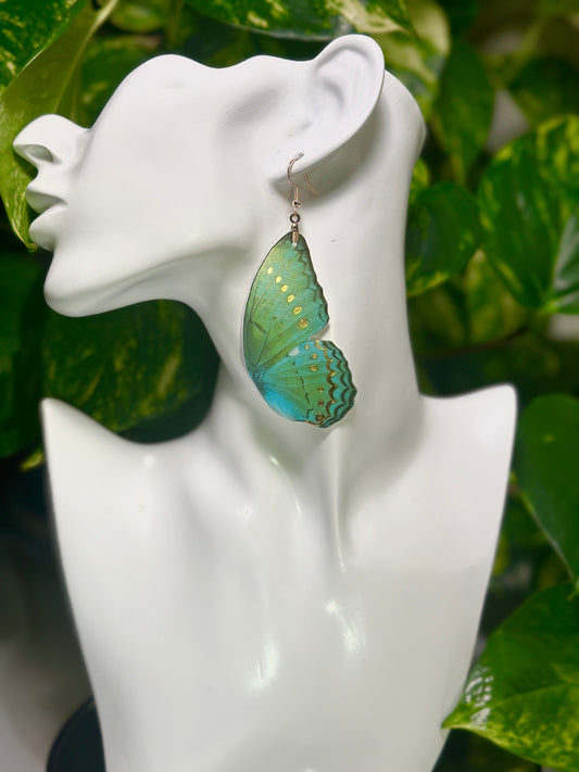 Common Banded Peacock butterfly earrings