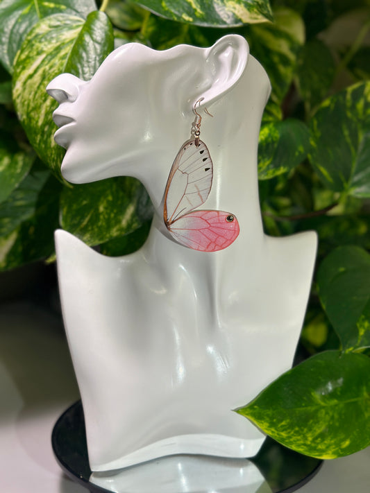 Blushing Phantom butterfly earrings