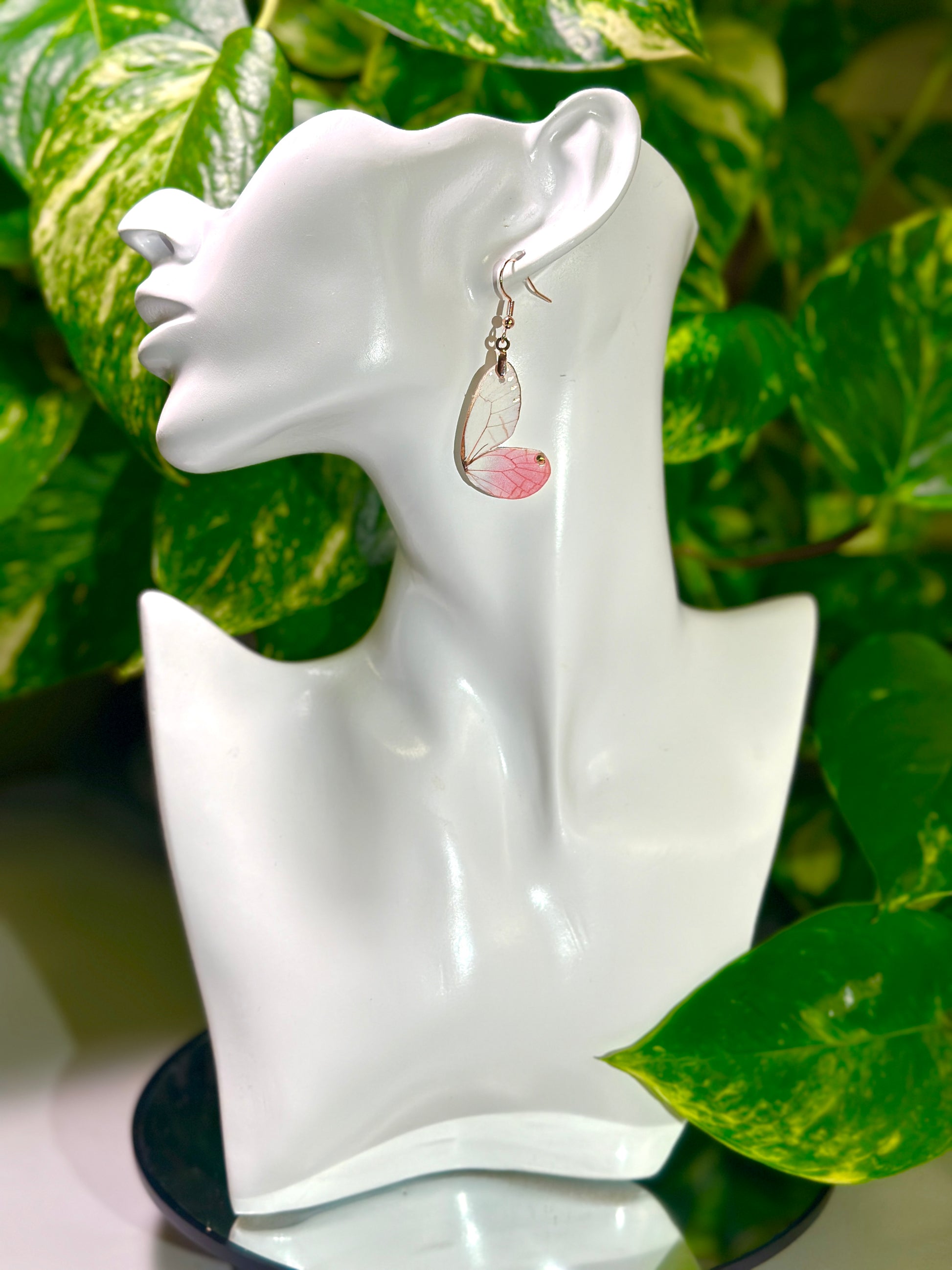 Blushing Phantom butterfly earrings