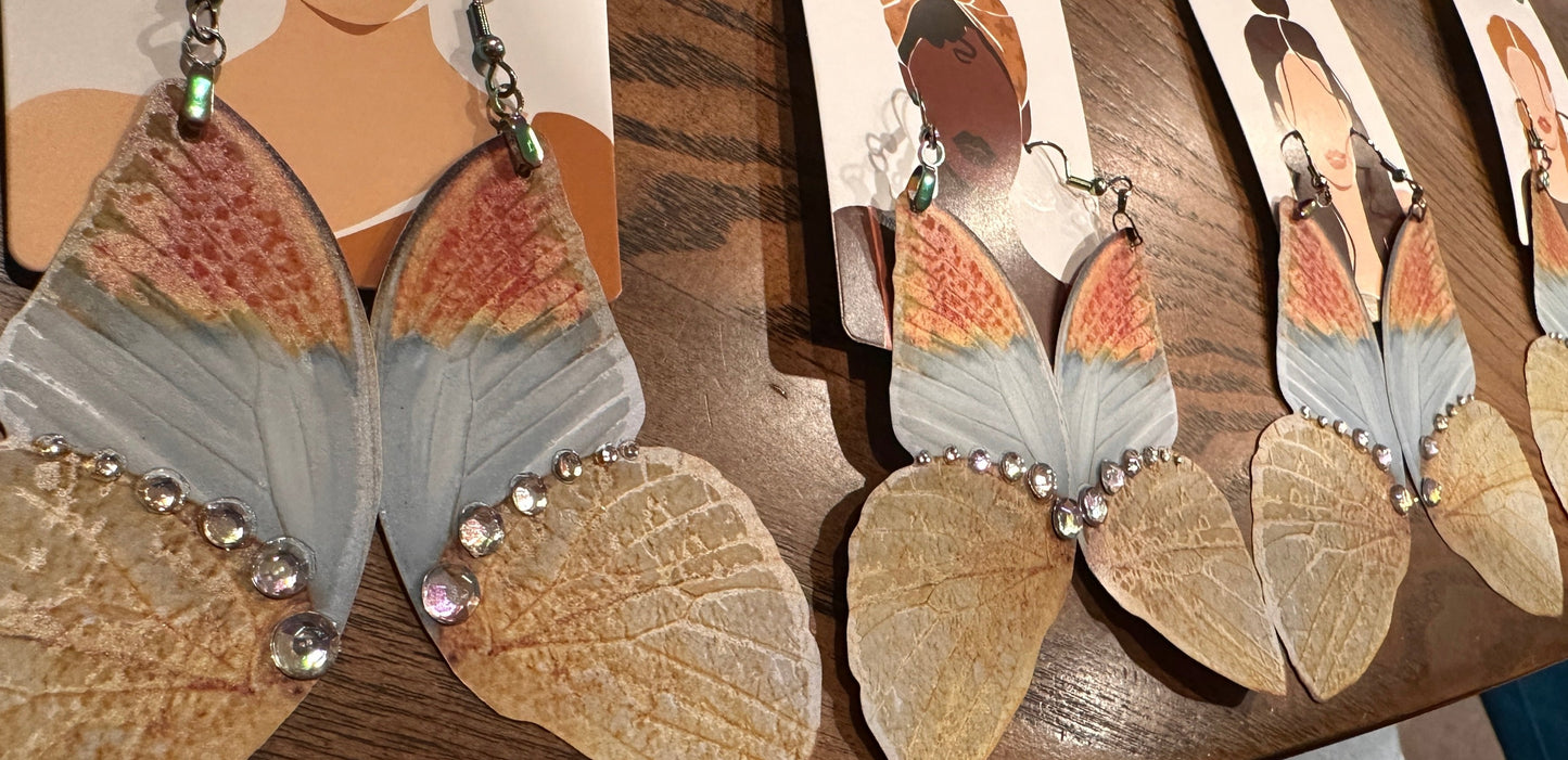 Great Orange Tip Butterfly earrings
