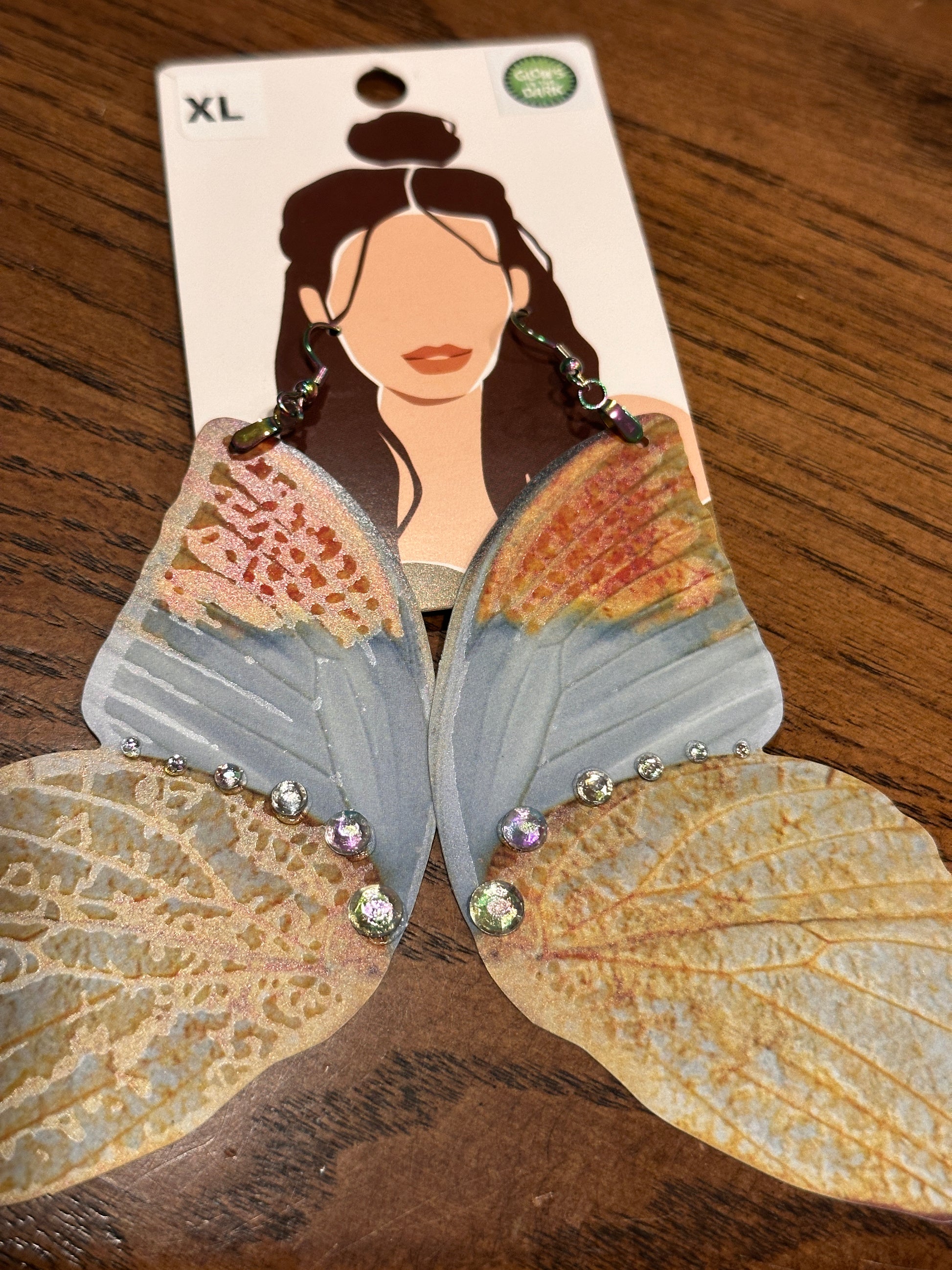 Great Orange Tip Butterfly earrings