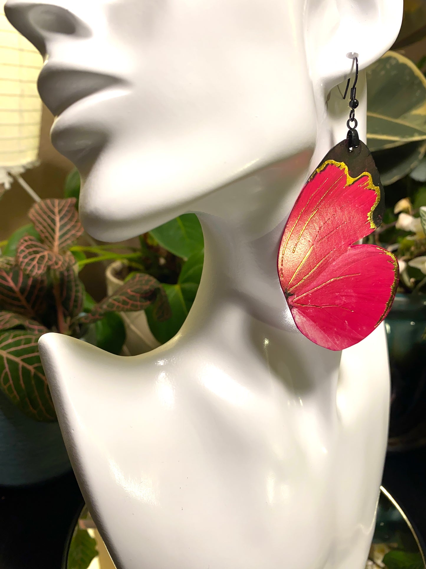 Common Grass Yellow butterfly earrings