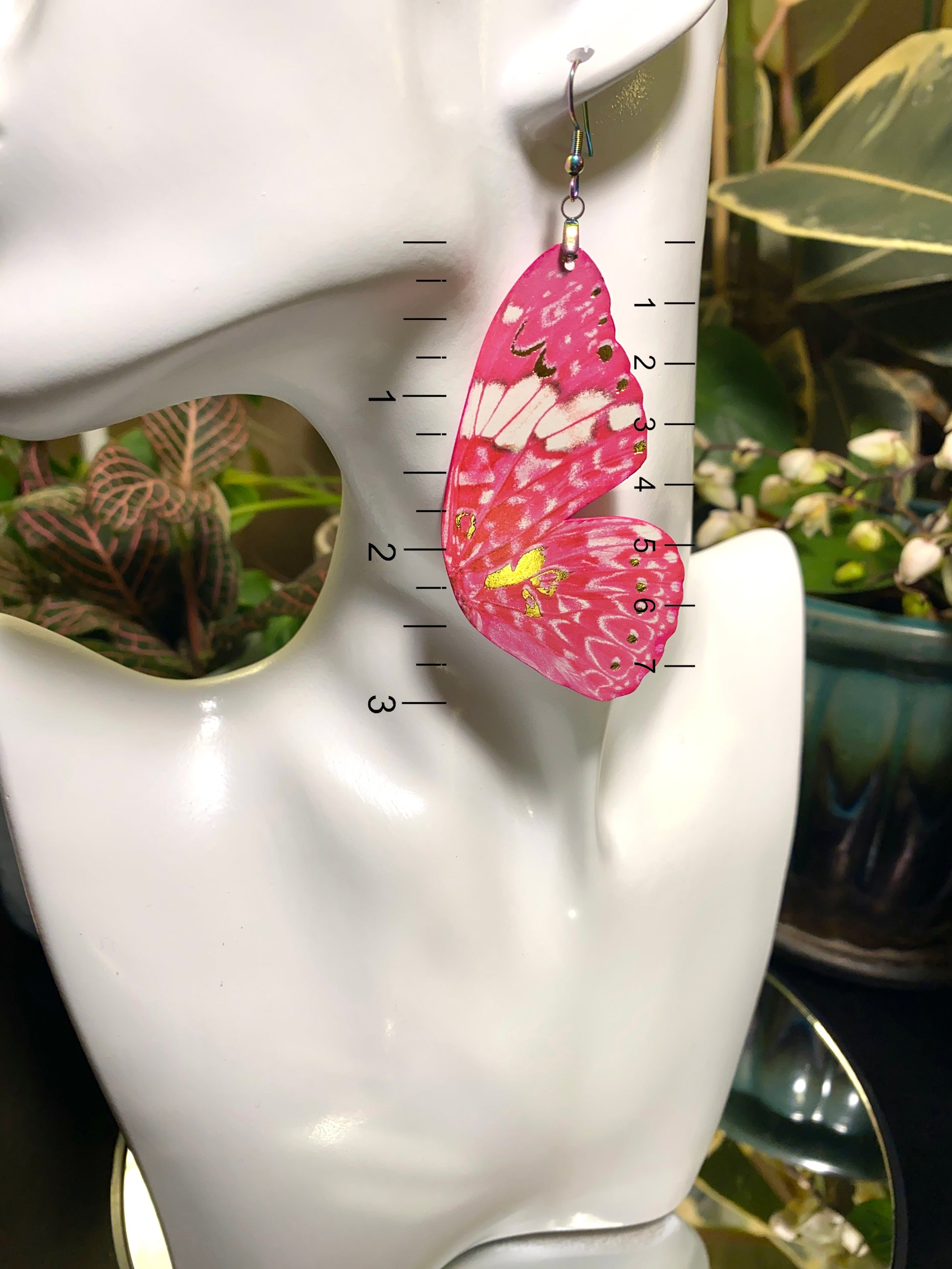 Red Cracker butterfly earrings