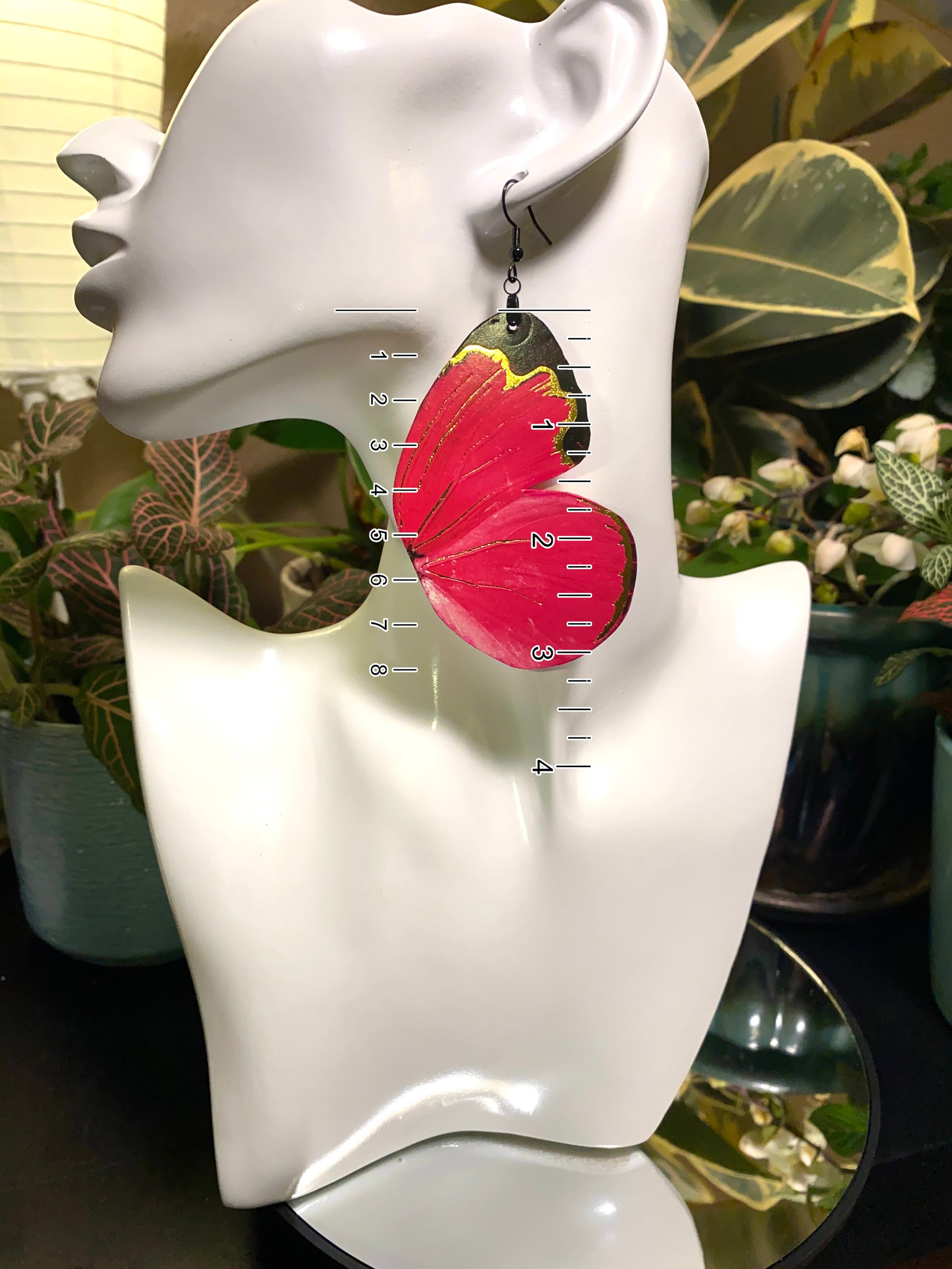 Common Grass Yellow butterfly earrings