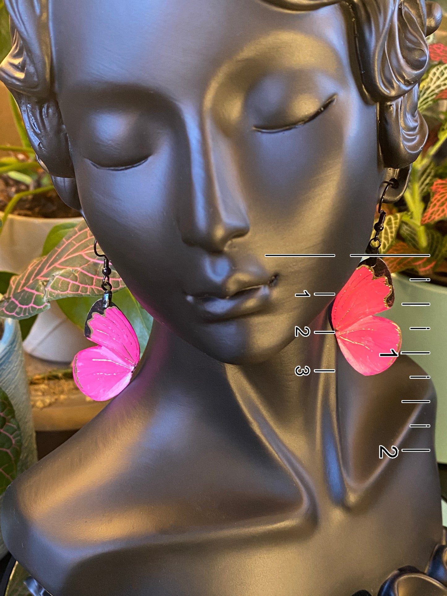 Common Grass Yellow butterfly earrings