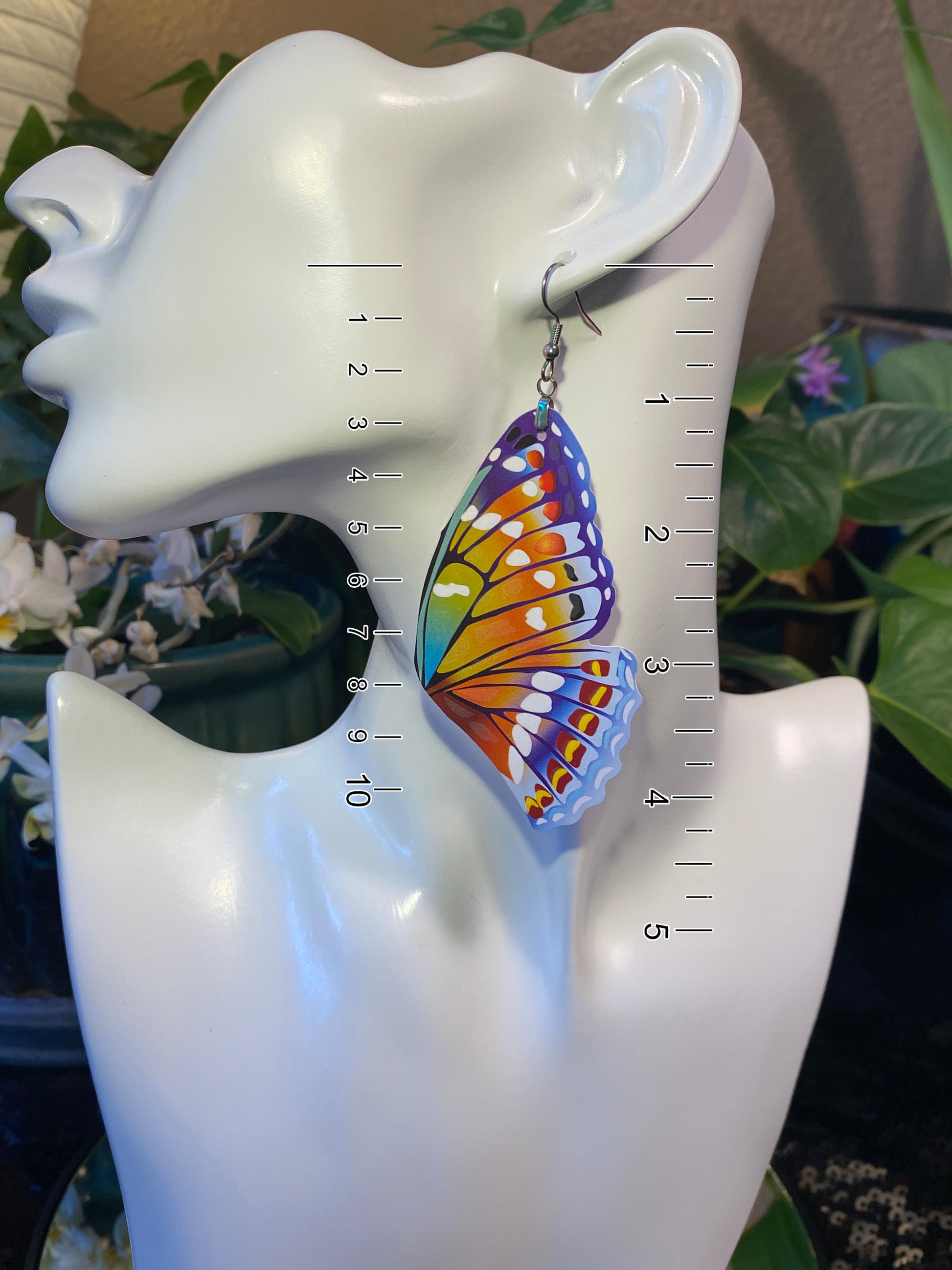 Great Purple Emperor butterfly earrings