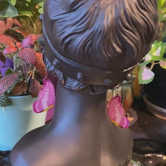 Weidermer's Admiral Butterfly earrings in pink