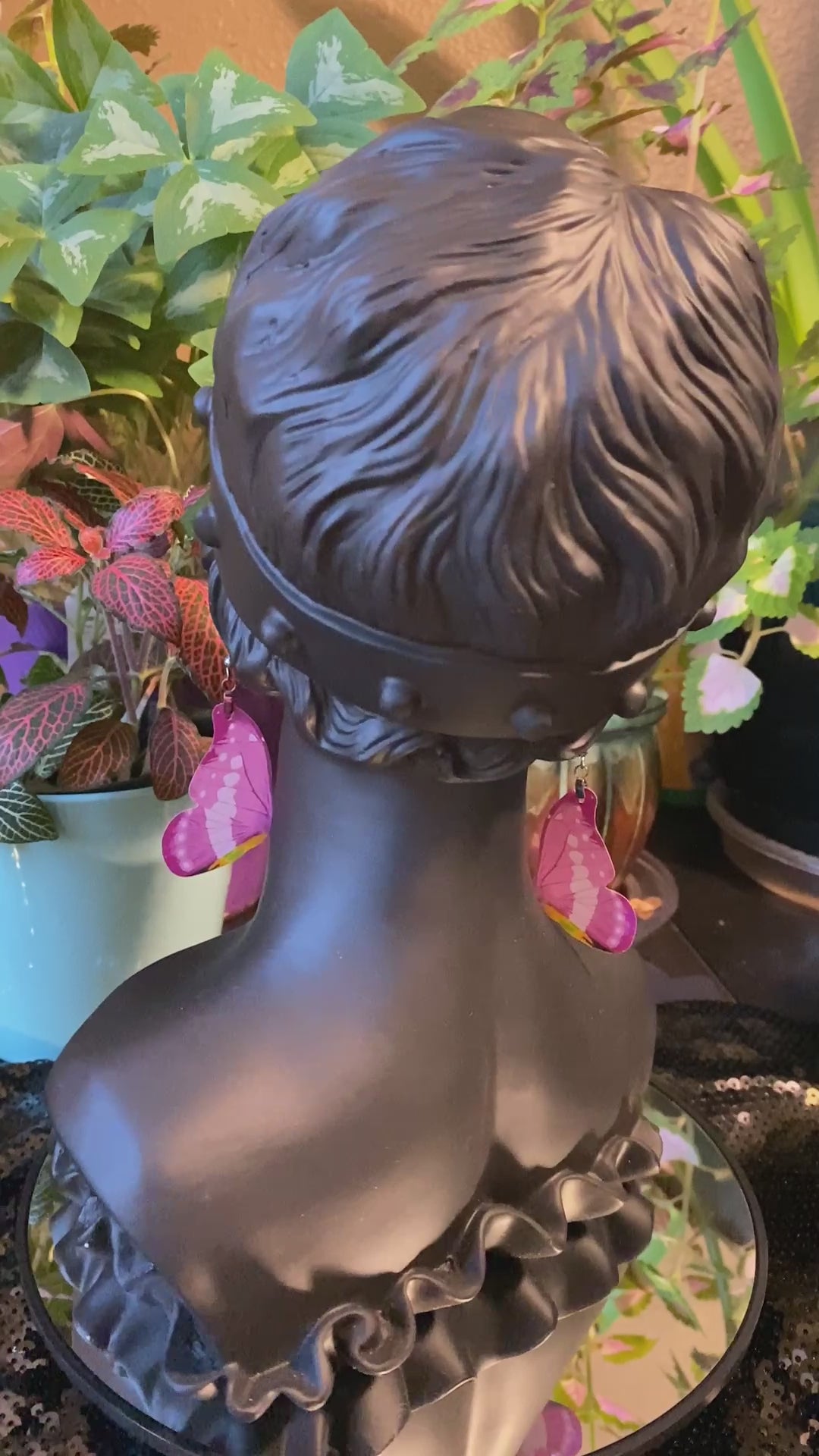 Weidermer's Admiral Butterfly earrings in pink