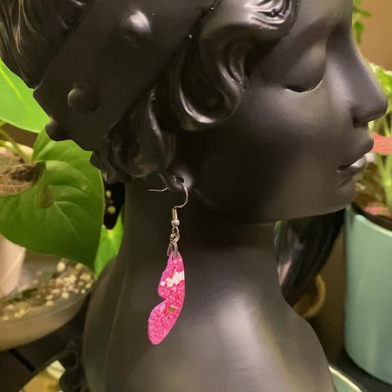 Red Cracker butterfly earrings