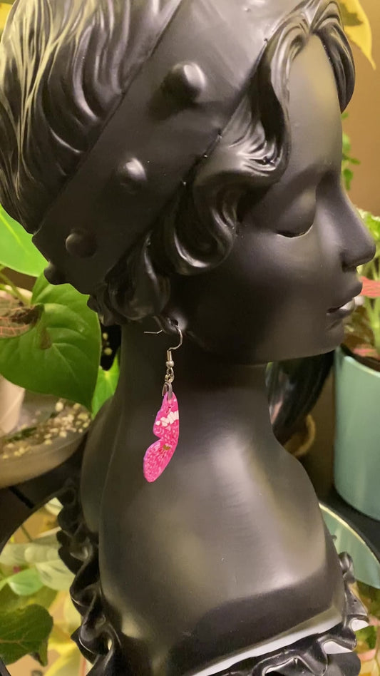 Red Cracker butterfly earrings