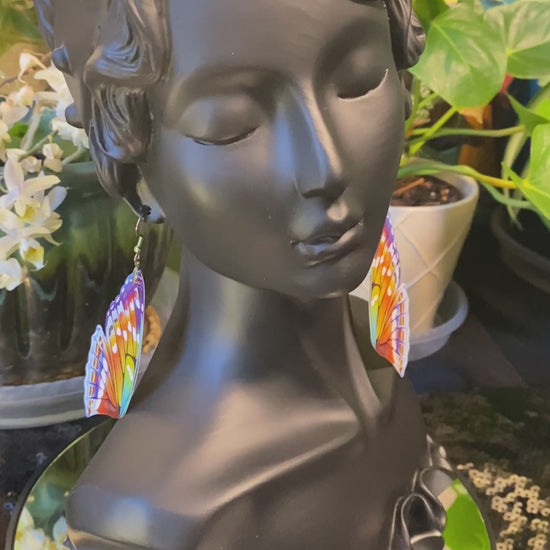 Great Purple Emperor butterfly earrings