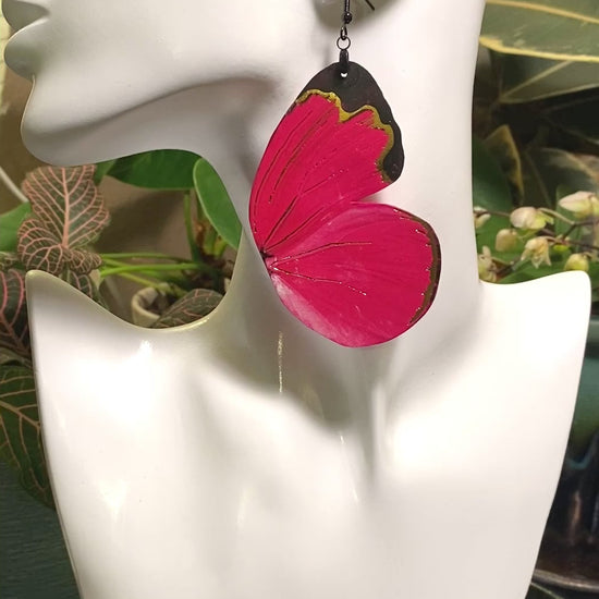 Common Grass Yellow butterfly earrings