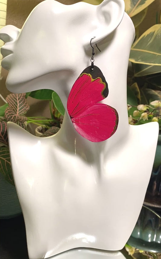 Common Grass Yellow butterfly earrings